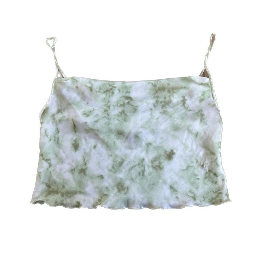 ⭐️URBAN OUTFITTERS - OUT FROM UNDER SILK MARBLE COW NECK CROPPED TANK TOP